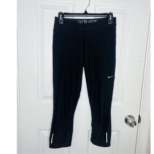 Nike Relay Tights Cropped Black Running Leggings